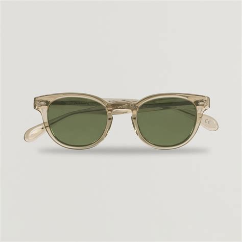 Oliver Peoples Sheldrake Sunglasses Buffcrystal Green At