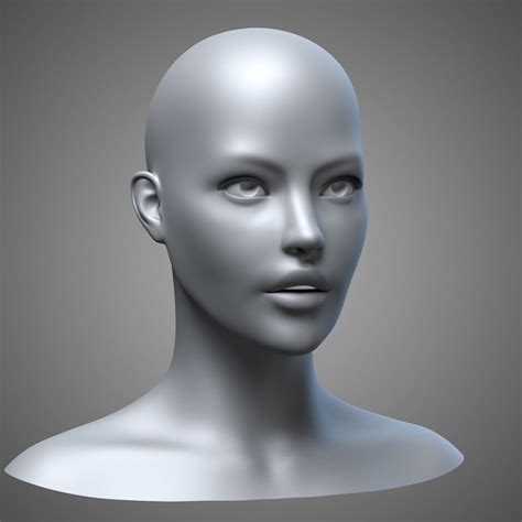 female head 3 3d model cgtrader