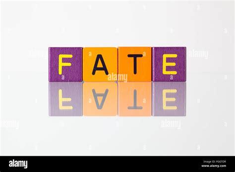 Fate An Inscription From Childrens Wooden Blocks Stock Photo Alamy