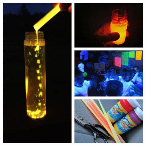 Make Glow In The Dark Bubbles Just Break Glow Sticks And Pour Into