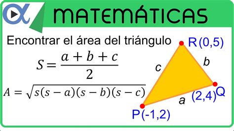 Encontrar El área Del Triángulo Pqr Usando La Fórmula De Semiperímetro