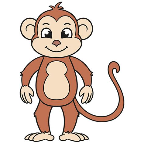 How To Draw An Easy Monkey Really Easy Drawing Tutorial