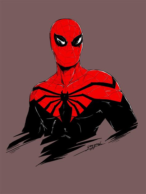 Digital Drawing Of Superior Spider Man Spiderman