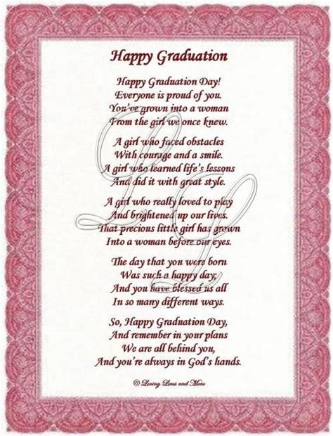 Graduation Poem For A Girl Graduation Quotes For Daughter High