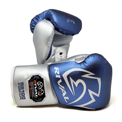 Rival Boxing Rs100 Pro Sparring Boxing Gloves 18 Oz Bluesilver
