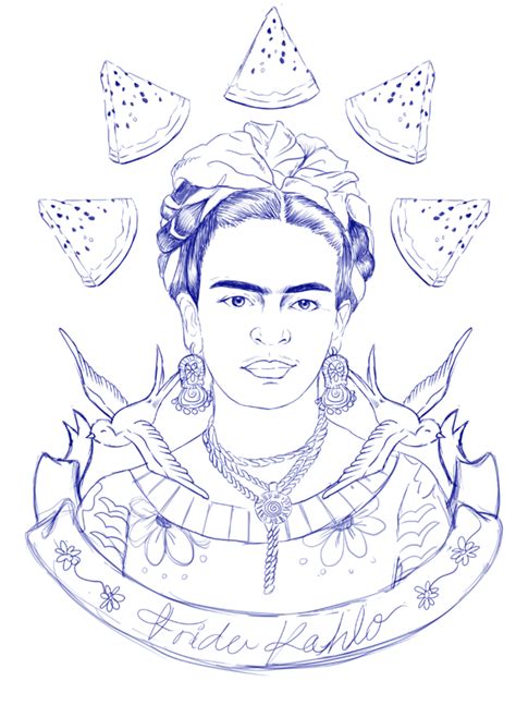 Desenhos De Frida Kahlo Para Colorir Pintar E Imprimir Pdmrea Porn