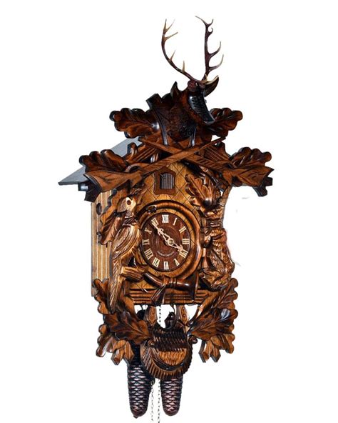 Large Hunters Cuckoo Clock 8 Day Mechanical Clock Movement Wooden Hands