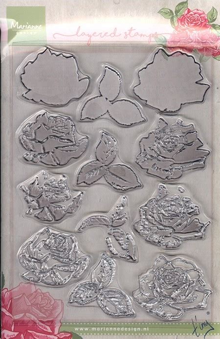 Marianne Design Clear Stamp Tinys Layered Roses