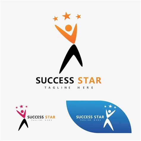 Premium Vector Success Star People Logo Vector Image