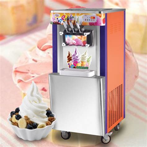 Mobile 25l Vertical Ice Cream Making Machine Commercial Free Standing