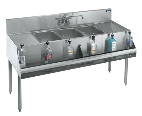 Whether you are on a camping trip with your friends or family or selling food at a market, a three compartment concession sink will allow you to. Krowne Metal KR21-53C Stainless 3 Compartment Bar Sink 21 ...