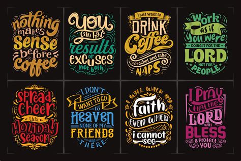 Typography T Shirt Design Set Graphic By Vividprographic · Creative Fabrica