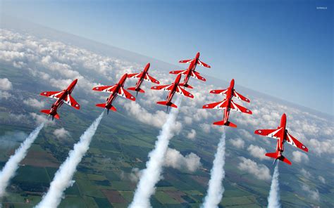 Red Arrows in formation wallpaper - Aircraft wallpapers - #30320