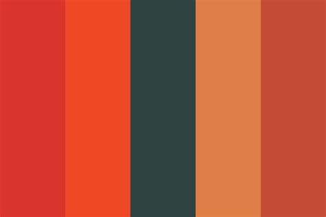 Deep Teal Orange Color Palette