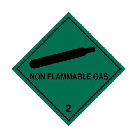 Un Hazard Warning Diamond Pvc Class Non Flammable Gas Hazchem