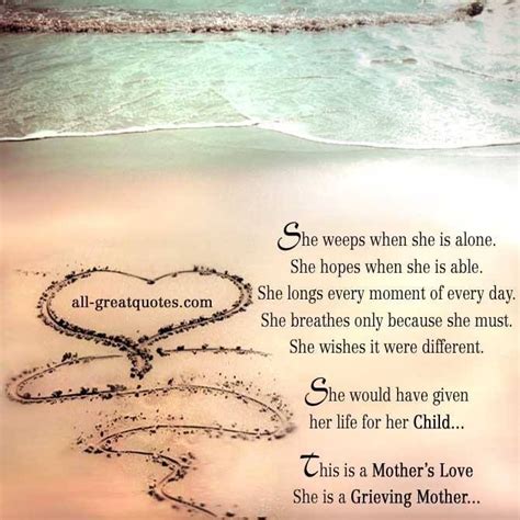 A Mothers Love Grieving Mother Son Quotes Loss Of Son