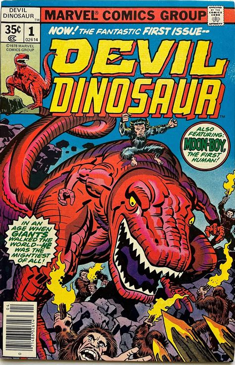 Devil Dinosaur Marvel Vol 1 Issue 1 April 1978 Key Etsy
