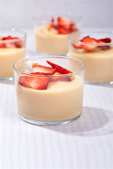 Homemade Custard Pudding With Strawberries Recipe Cart