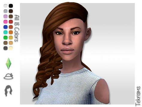 Scorn Side Shave Curly Hair By Tekrisims At Tsr Sims 4 Updates