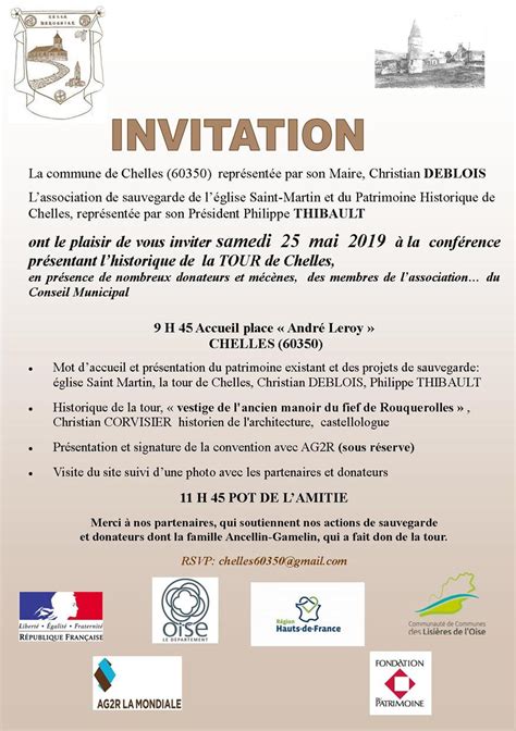 Invitation Lancement Projet Tour V 2 Chd A5 Village De Chelles