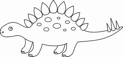Stegosaurus Coloring Dinosaur Outline Clipart Clip Sweetclipart