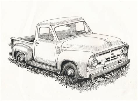 Old Ford Truck Drawing Old Ford Truck Car Drawings Truck