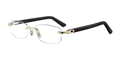 Black And Gold Cartier Rimless Glasses Cartier Ct0048o Glasses Uk