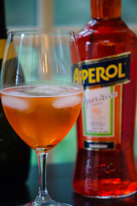 Aperol is an italian bitter apéritif made of gentian, rhubarb, and cinchona, among other ingredients. Aperol Spritz
