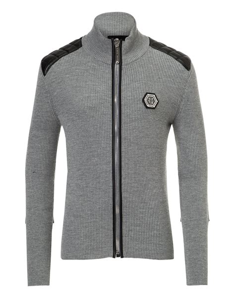 An exclusive selection of women's and men's ready to wear, shoes, accessories. Philipp Plein Pullover "fish Hawk" In Grey Melange | ModeSens