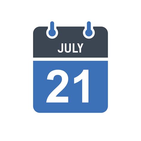 July 21 Calendar Date Icon 5260806 Vector Art At Vecteezy