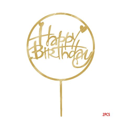 Shop for birthday cake toppers in cake toppers. Practical New Round Happy Birthday Cake Topper Acrylic Gold Twinkle DIY Glitter Cupcake Cake ...