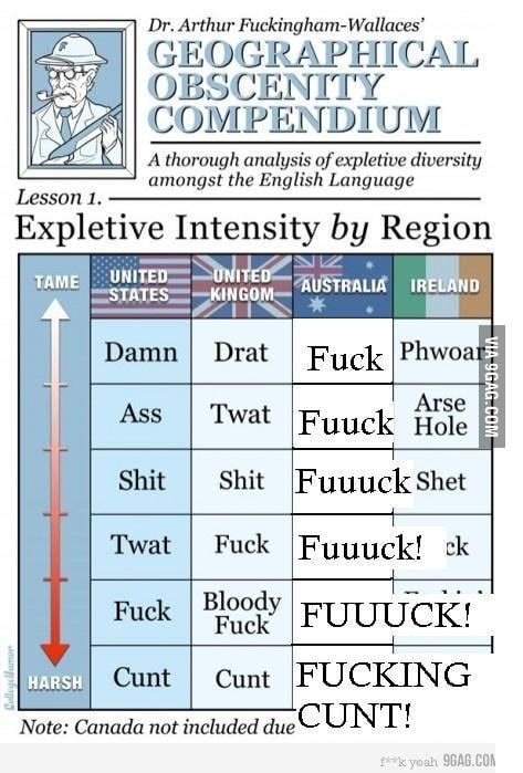 English Swear Words The Definitive Guide Fixed 9gag