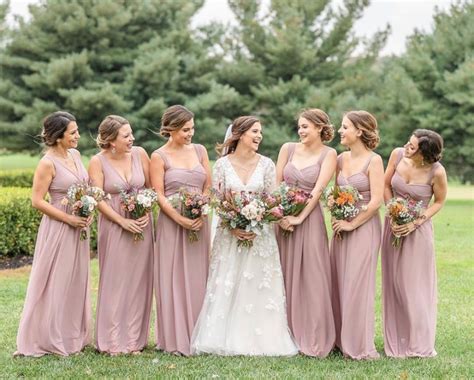 Blogger Wedding Alyssa Shouse Birdy Grey Bridesmaid Dresses Mauve