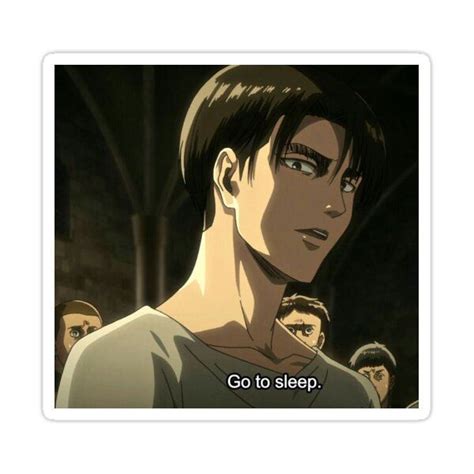 Go To Sleep Levi Ackerman Sticker By Supern6va In 2021 Attack On