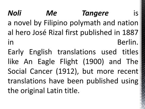 Solution Noli Me Tangere Summary Studypool