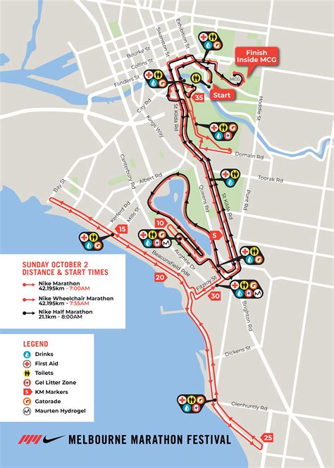 Just Released 2022 Course Maps Nike Melbourne Marathon Festival
