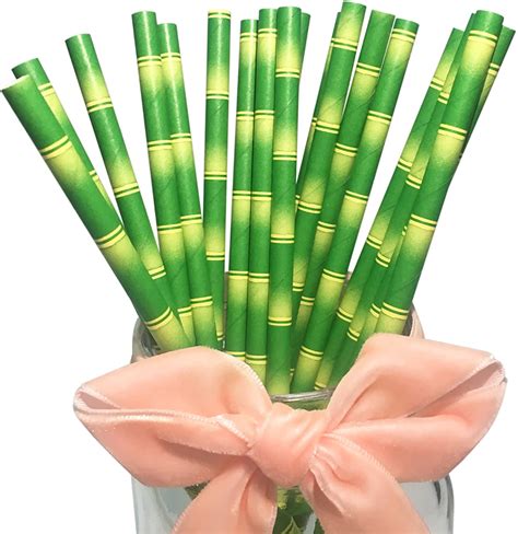 Bamboo Paper Drinking Straws 100 Pcs 775 Inch Steadily