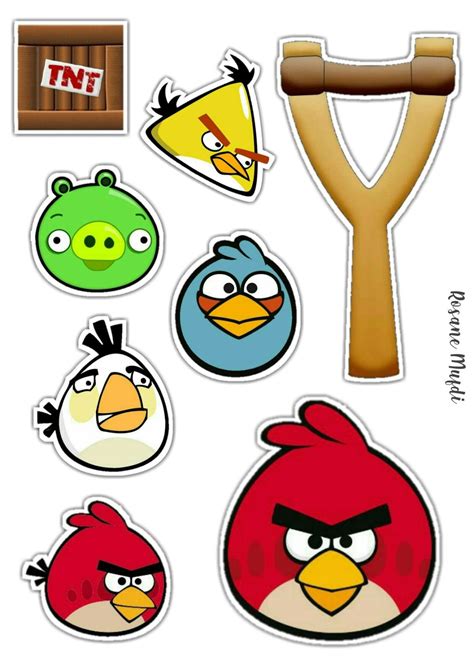 Fiesta De Angry Birds Toppers Y Decoración Para Tartas Tortas