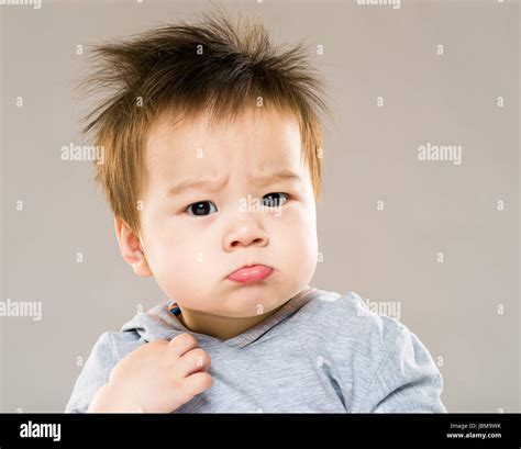 Little Boy Pouting Stock Photo Alamy