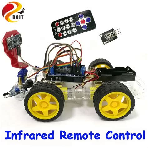 4wd Smart Car Robot Chassis For Arduino With Tracking And Obstacle