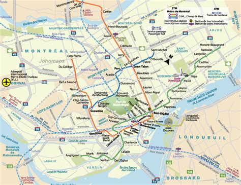 Metro Map Of Montreal Johomaps