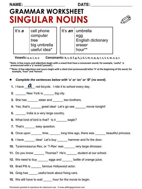 Grammar Worksheets For High School Free Printable Wert Sheet
