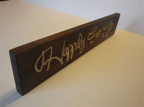 Happily Ever After Wood Signavailable In Multiple Stains Etsy