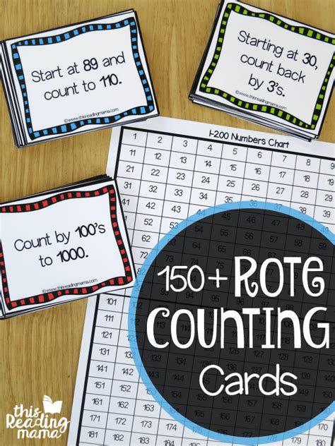 150 Free Rote Counting Cards Editable Cards This Reading Mama Math