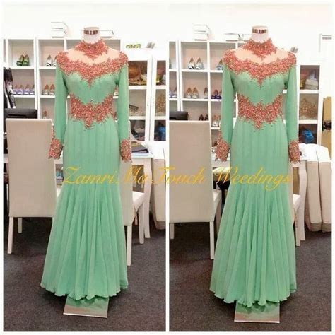 Warna yang lembut ini bisa membuat tampilan menjadi lebih menarik dan segar dalam satu waktu. cikelyana: Design Baju Kahwin Terkini