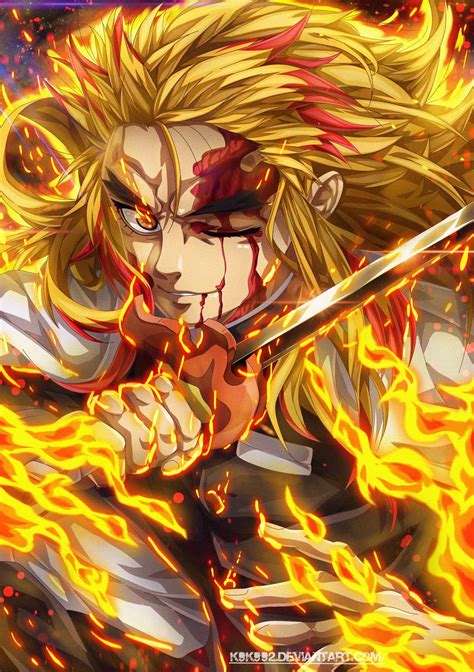 Kyojuro Rengoku Inside The Fire By K9k992 On Deviantart Anime Naruto