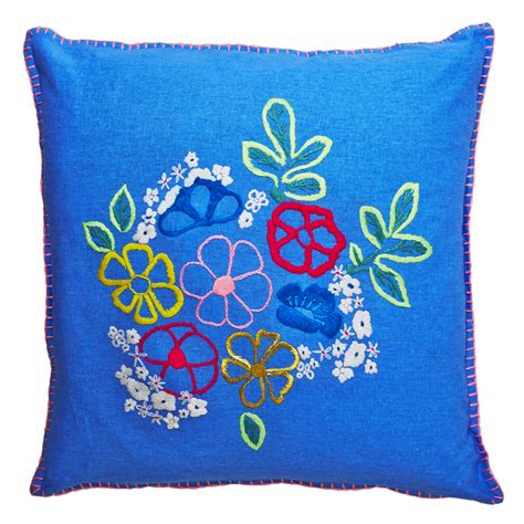 Soft Furnishings | Embroidered cushions, Soft furnishings, Hand embroidered flowers