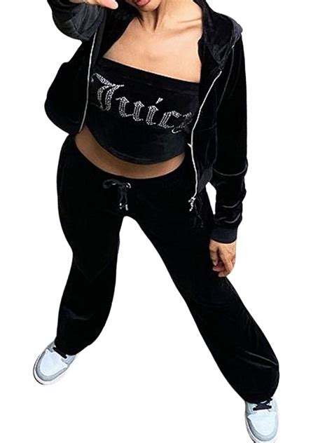 Flare Track Pants In Black Juicy Couture