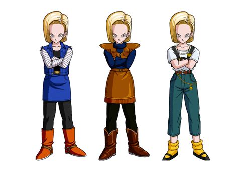 Android 18 Outfits Render Dokkan Battle By Maxiuchiha22 On Deviantart