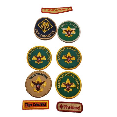 Boy Scouts Of America Lot Of 9 Patches Assist Patrol Leader